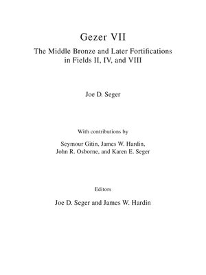 cover image of Gezer VII